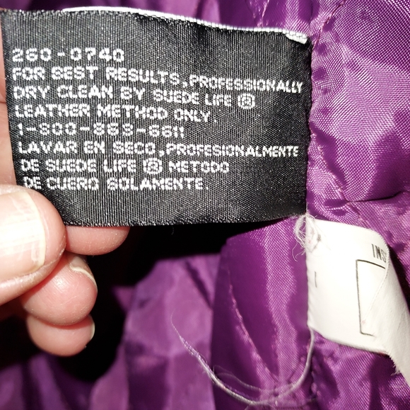 Vintage Purple Suede Quilted Bomber by Arizona Jean Co. - Picture 11 of 11